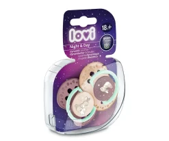 2 Chupetes LOVI Day&Night Rosa