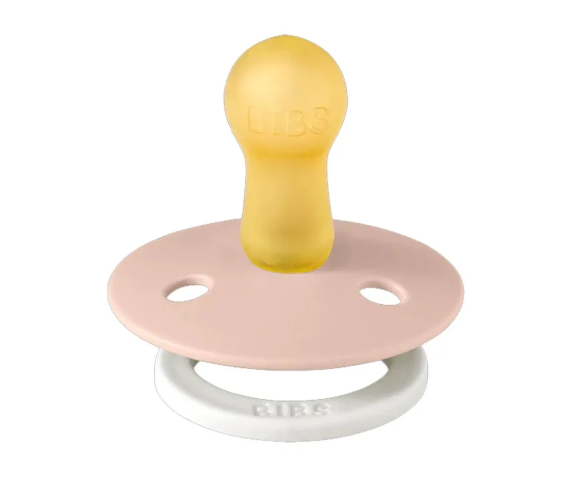 2 Chupetes Nocturnos BIBS Colour Round Vainilla/Blush