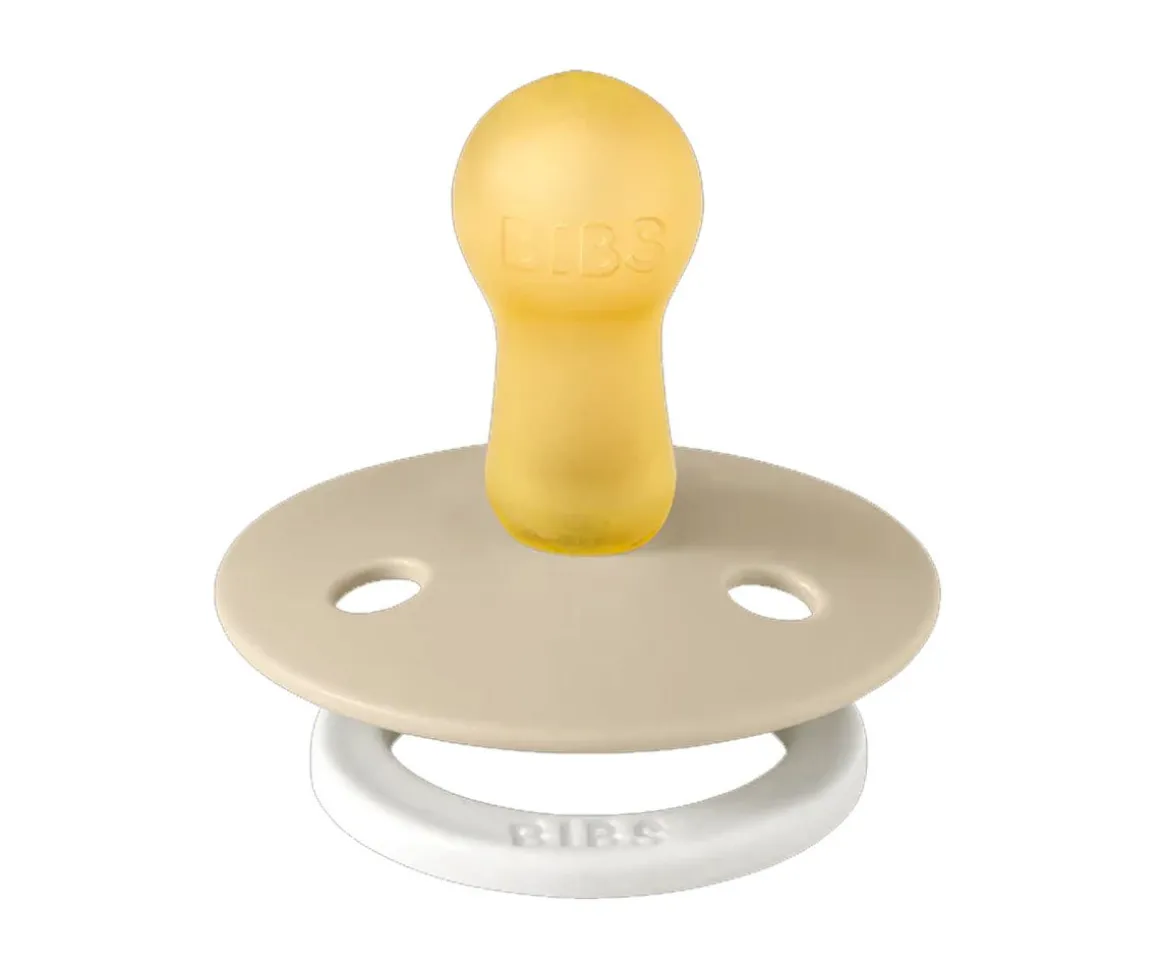 2 Chupetes Nocturnos BIBS Colour Round Vainilla/Blush