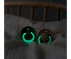 2 Chupetes Nocturnos BIBS Colour Simétrica Sage/Cloud