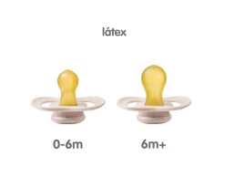 2 Chupetes Tetina Fisiológica látex Berry/Blush