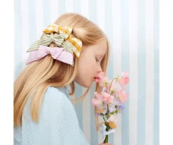 6 Clips de Pelo Gingham