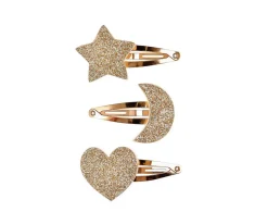 3 Clips de Pelo Penélope Estrella, Luna y Corazón