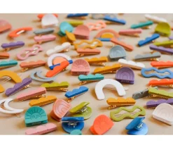 2 Clips de Pelo Tri Rainbow Sky Blue