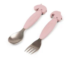 2 Cubiertos Antideslizantes Deer Friends Rosa Empolvado