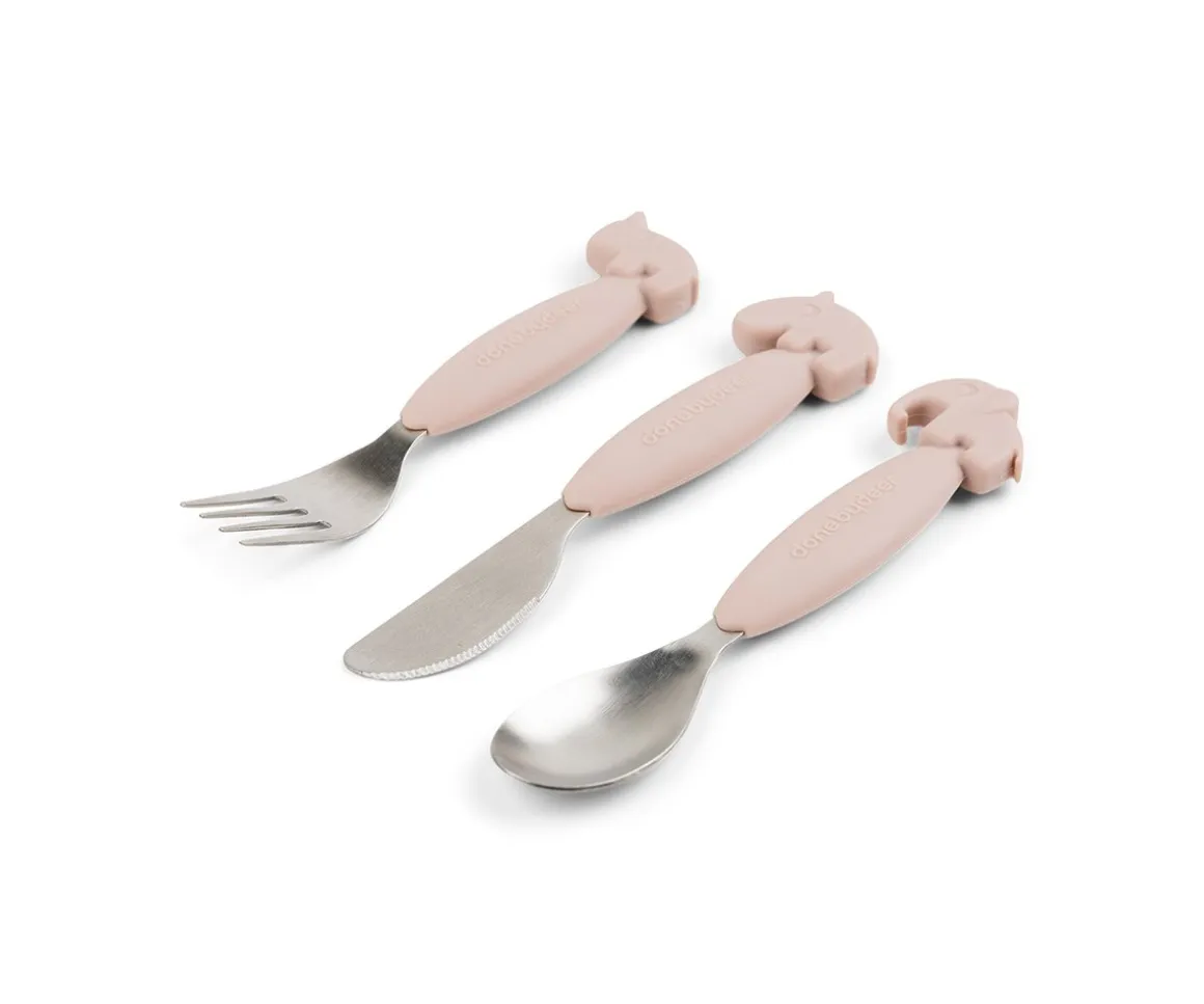 3 Cubiertos Antideslizantes Deer Friends Powder