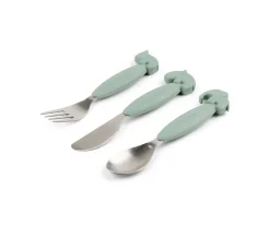 3 Cubiertos Antideslizantes Deer Friends Green