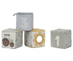 4 Cubos Apilables Blanditos Little Farm