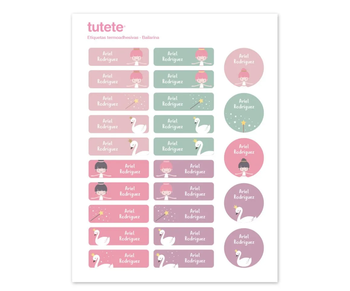 25 Etiquetas para Ropa Bailarina