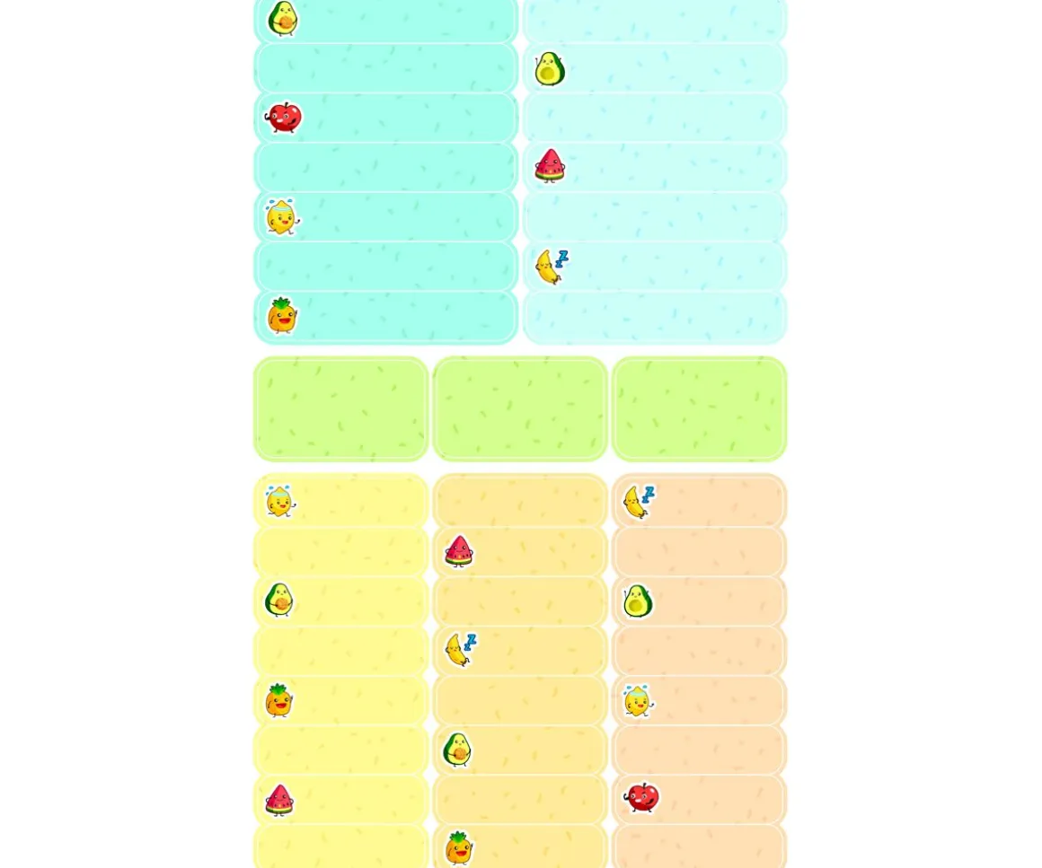 40 Etiquetas para Ropa "Escribe tu Texto" Frutas