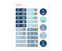 25 Etiquetas para Ropa Espacio