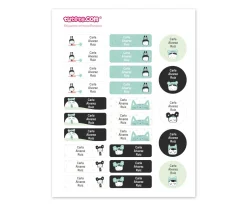 25 Etiquetas para Ropa Esther Gili Blanco y Negro