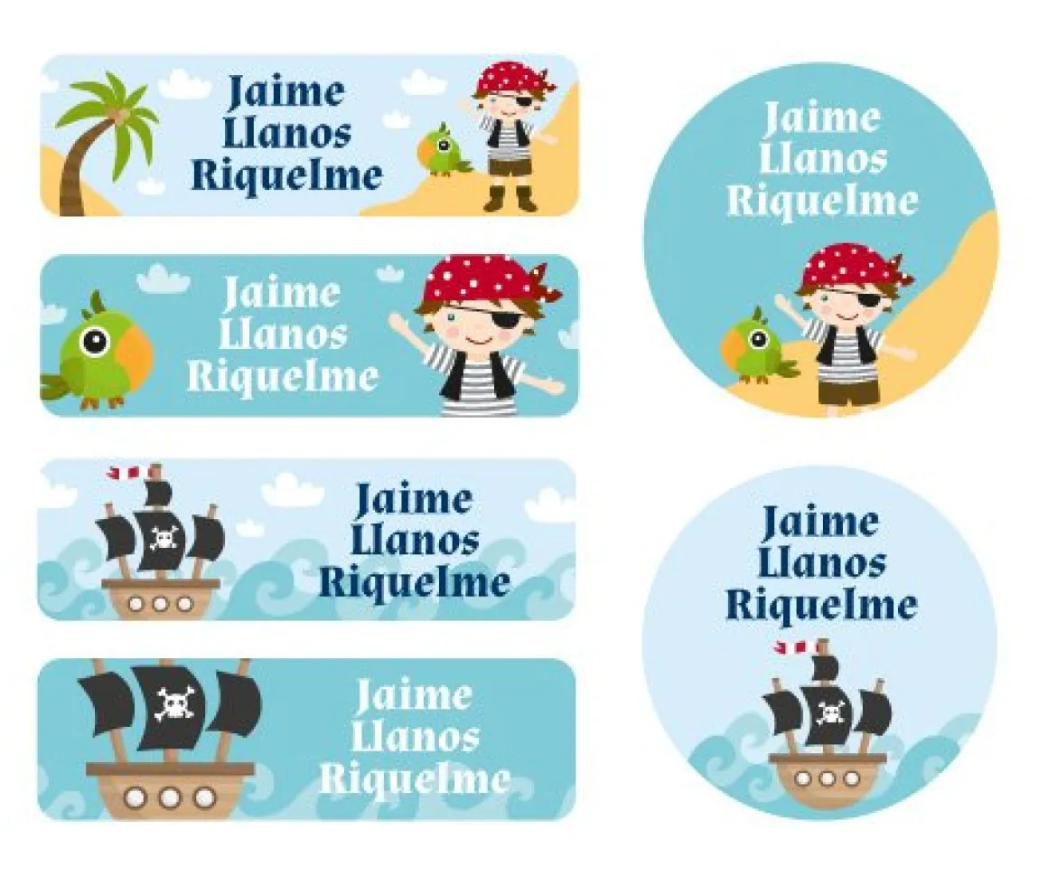 25 Etiquetas para Ropa Pirata