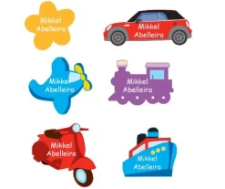 6 Etiquetas para Ropa Rumrum siluetas