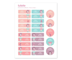 25 Etiquetas para Ropa Sirena y Amigos