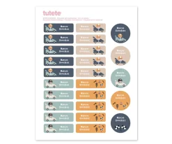 25 Etiquetas para Ropa Speed Racers