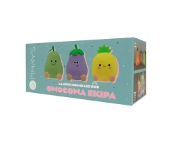 3 Lámparas Nocturas LED RGB Frutas