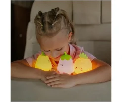 3 Lámparas Nocturas LED RGB Frutas