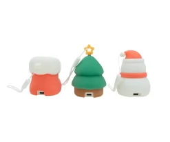 3 Luces Nocturnas LED Navideñas Bota, Árbol, Muñeco de Nieve