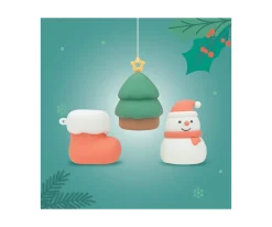 3 Luces Nocturnas LED Navideñas Bota, Árbol, Muñeco de Nieve