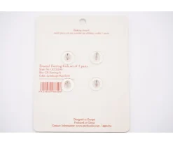 2 Pares Pendientes Infantil Enamel Ying Yang+Peace sign