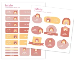 29 Pegatinas para Objetos Arcoíris Rosa