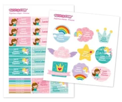 30 Pegatinas para Objetos Princesa