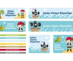 30 Pegatinas para Objetos Pirata