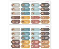 40 Pegatinas para Objetos Retro Nordic Arcoíris