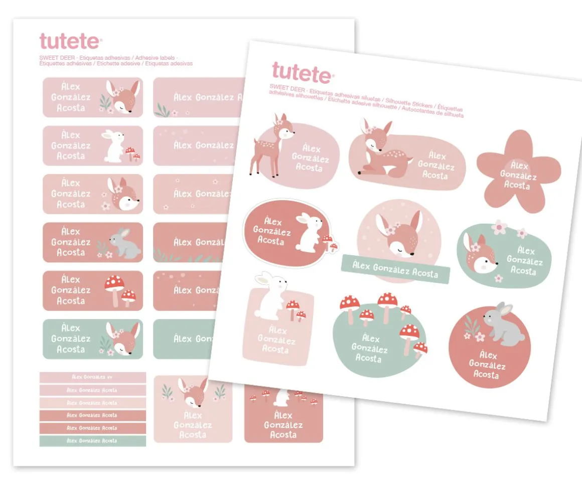 29 Pegatinas para Objetos Sweet Deer