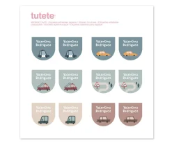 12 Pegatinas Zapatos Vintage Cars