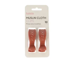 2 Pinzas para Muselinas Terracota
