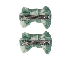 2 Pinzas para Pelo con Lazo de Coleta Fern Plaid