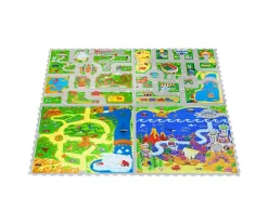 Alfombra Puzzle Ciudad 120 x 120 cm