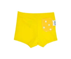 Bañador Short Protección Solar Lunares Mostaza