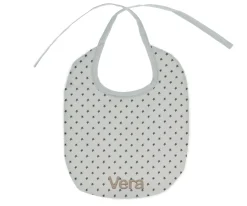 Babero Algodón Mini Star Grey Personalizable