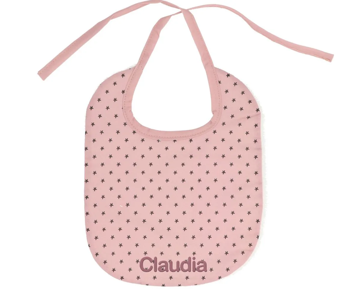 Babero Algodón Mini Star Pink Personalizable