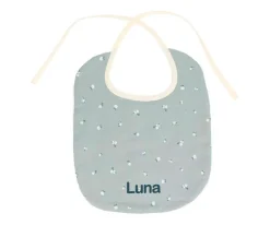 Babero Algodón Petite Fleur Vert Personalizable