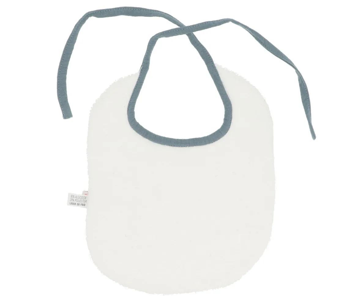 Babero Algodón Rainbow Dots Azul Personalizable