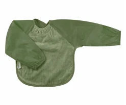 Babero con Mangas Oliva +6M