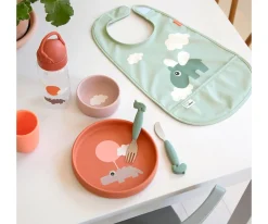 Babero Done by Deer Happy Clouds Green