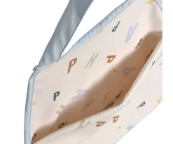 Babero Impermeable Extra Grande Happy Fruits Light Blue