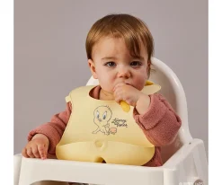 Babero Silicona Enrollable Looney Tunes