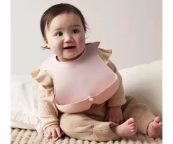 Babero Silicona Enrollable Blush