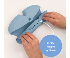 Babero Silicona Enrollable Sage