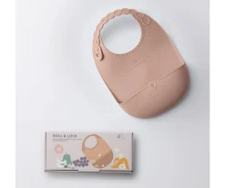 Babero Silicona Enrollable Pink Salt