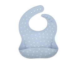 Babero Silicona Leaves Blue