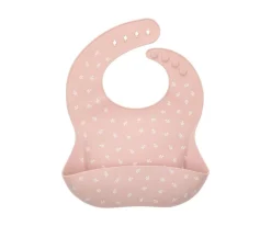 Babero Silicona Leaves Pink