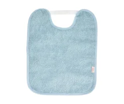 Babero Toalla Plastificado con Goma Azul claro