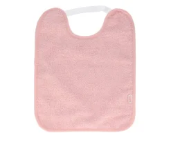 Babero Toalla Plastificado con Goma Rosa Claro